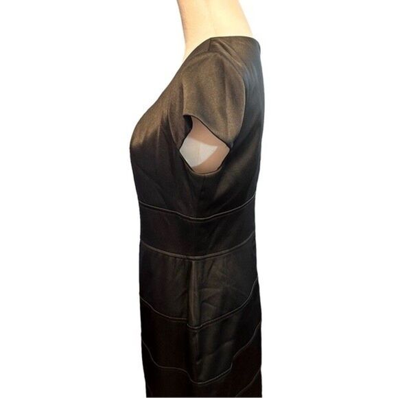 London Times Black Sleeveless Dress Round Neckline Sz 10 - Picture 6 of 10